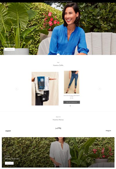 Sitio web de cliente sizes and colors - Norma Store
