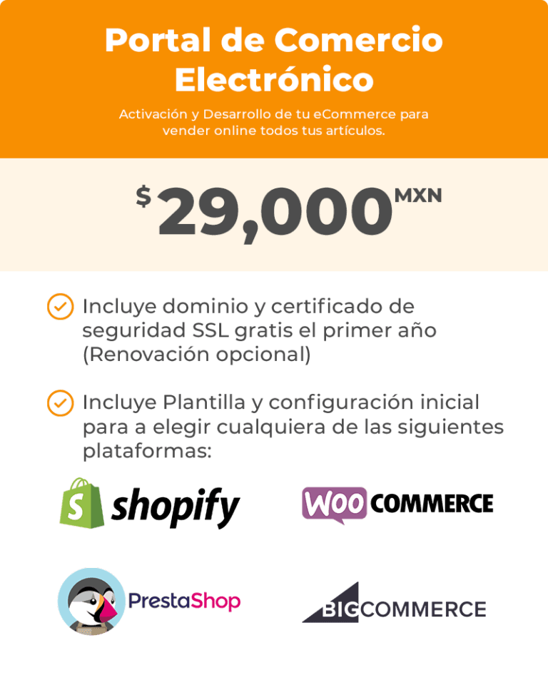 LISTA DE PRECIOS POR ECOMMERCE SIZES